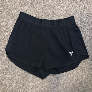 Black gymshark athletic shorts